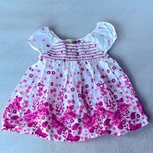 Pink and white floral spring summer top size 4T